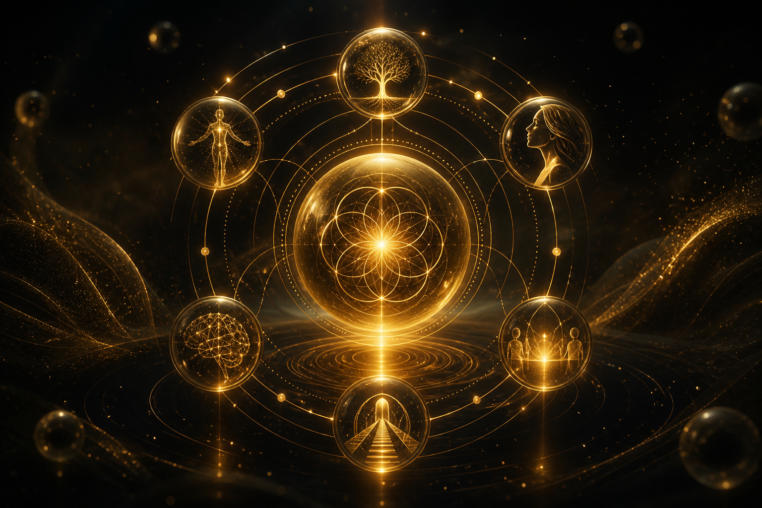 Dream Catcher golden ecosystem orb
